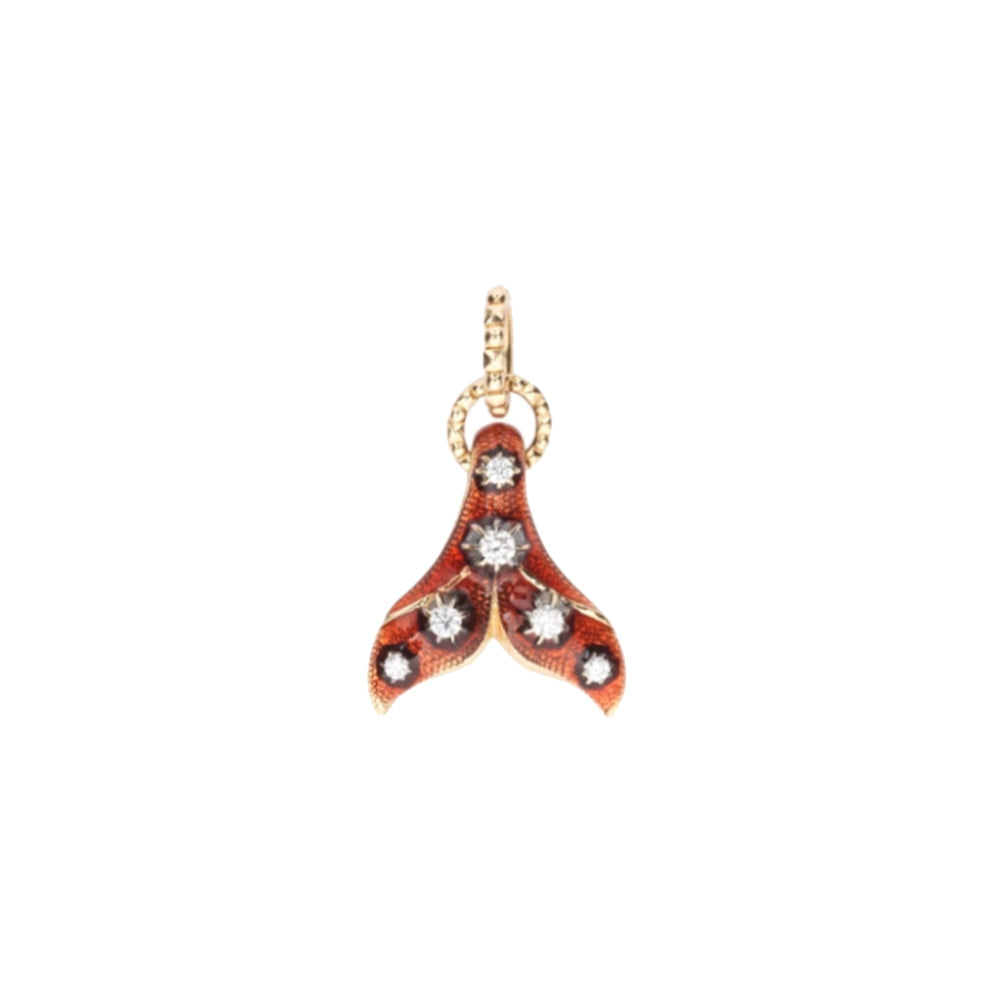 Pendentif Charms en or jaune 18K & Diamants - Red