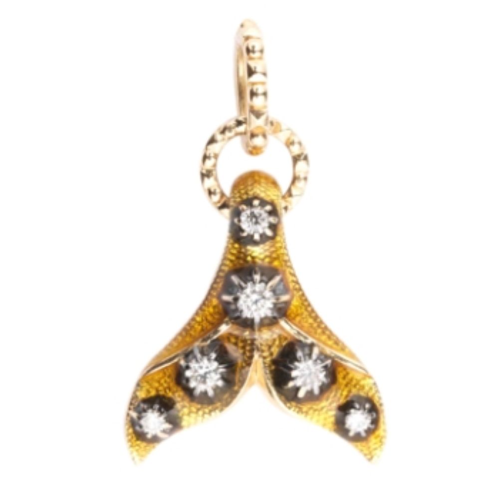 ZNO STOCK Pendentif Charms en or jaune 18K & Diamants - Green