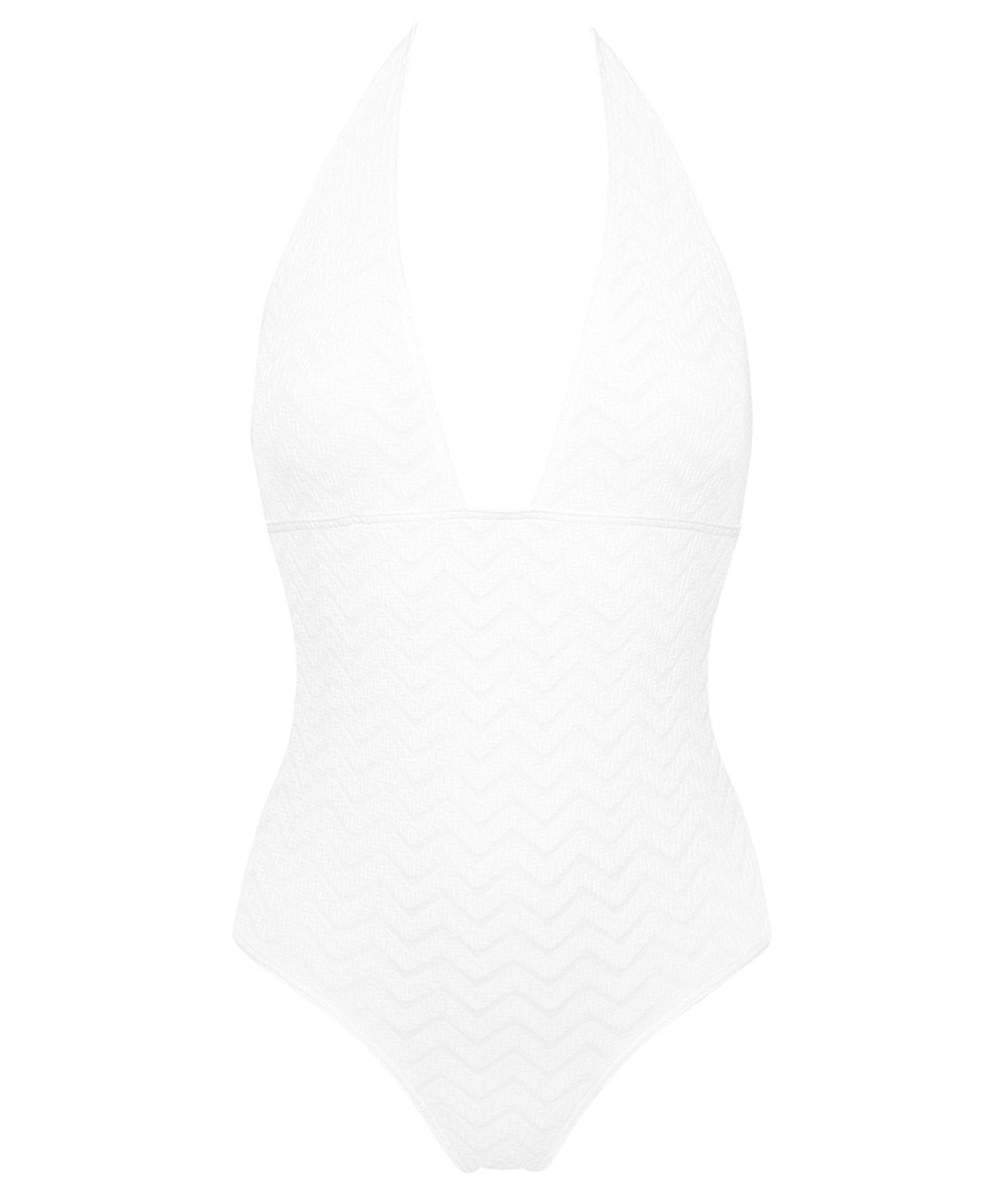 Maillot une pièce triangle Gabardine - Blanc
