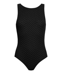 Maillot une pièce emboîtant Flanelle - Noir