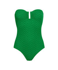 Maillot une pièce bustier Sur-Mesure - Green