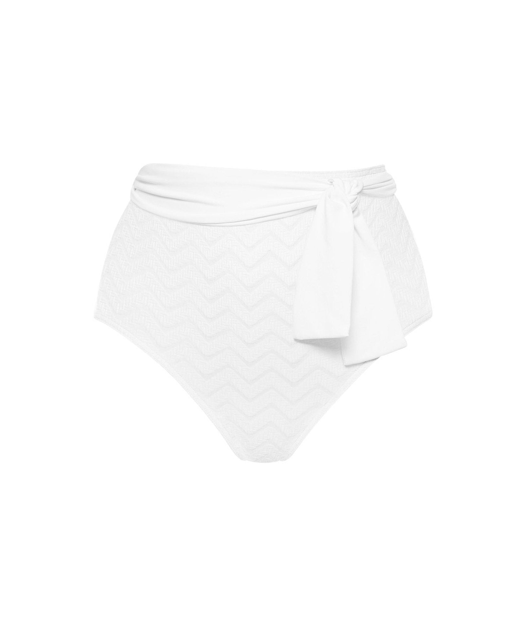 Bas de maillot taille haute Pochette - Blanc