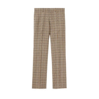 Pantalon de costume en laine et soie check Prince de Galles - Dusty Caramel Check