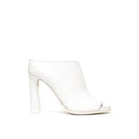 Mules à bout ouvert en cuir - Optic White