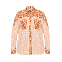 Chemise Bambi en soie - Marron & Blanc