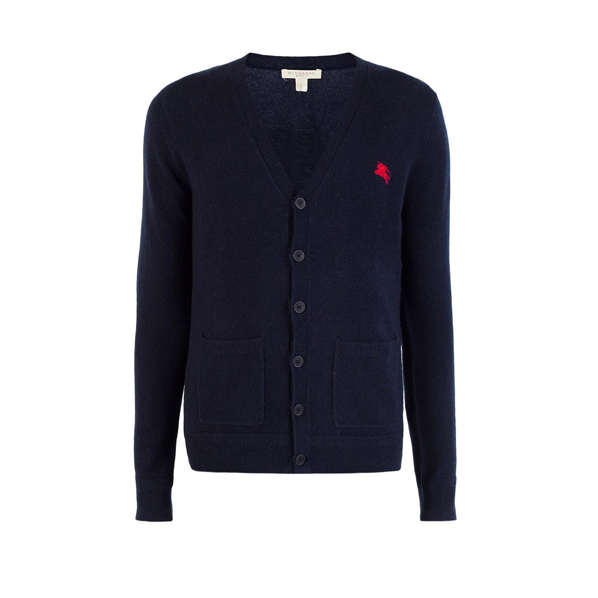 Cardigan à col V en cachemire - Navy