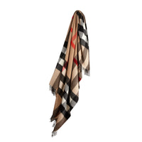 Couverture en cachemire à motif check - Camel Check