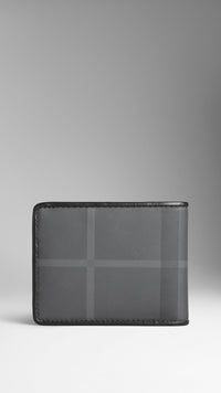 Portefeuille à motif check anthracite - Black Check