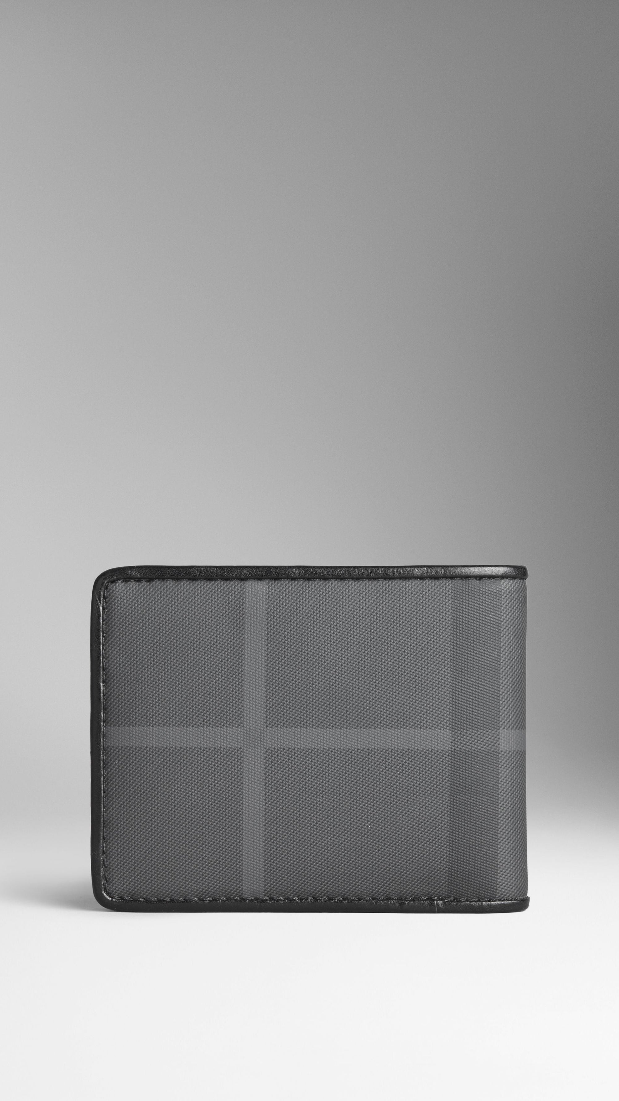 Portefeuille à motif check anthracite - Black Check
