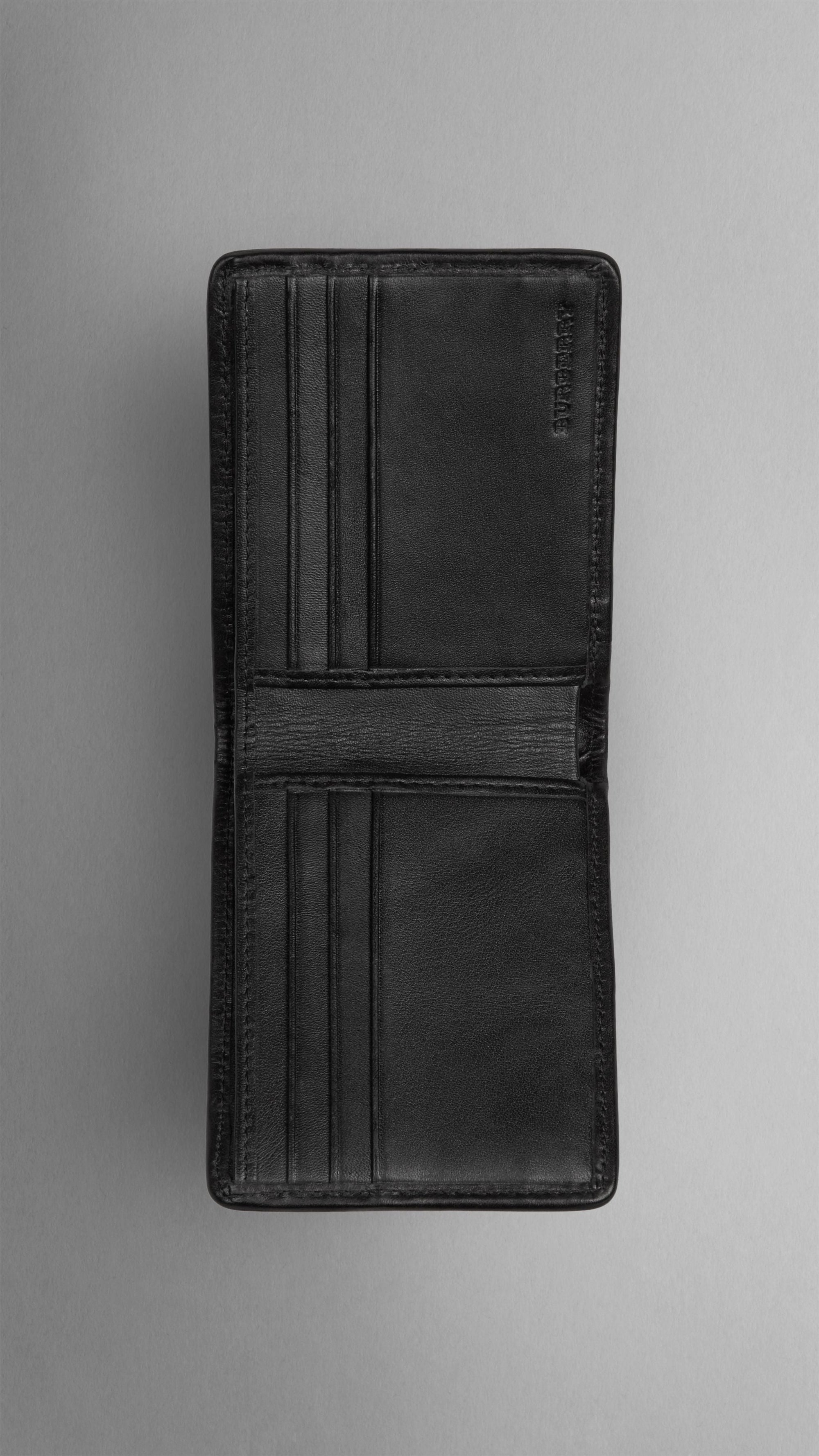 Portefeuille à motif check anthracite - Black Check