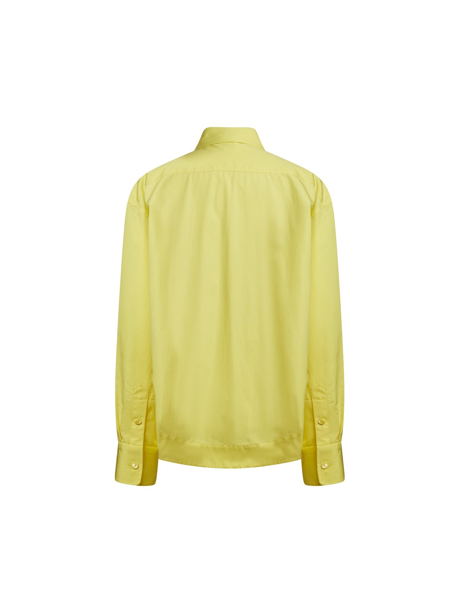 Top manches longues en popeline de coton - Jaune Pâle