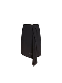 Jupe courte en crepon fluide - Noir
