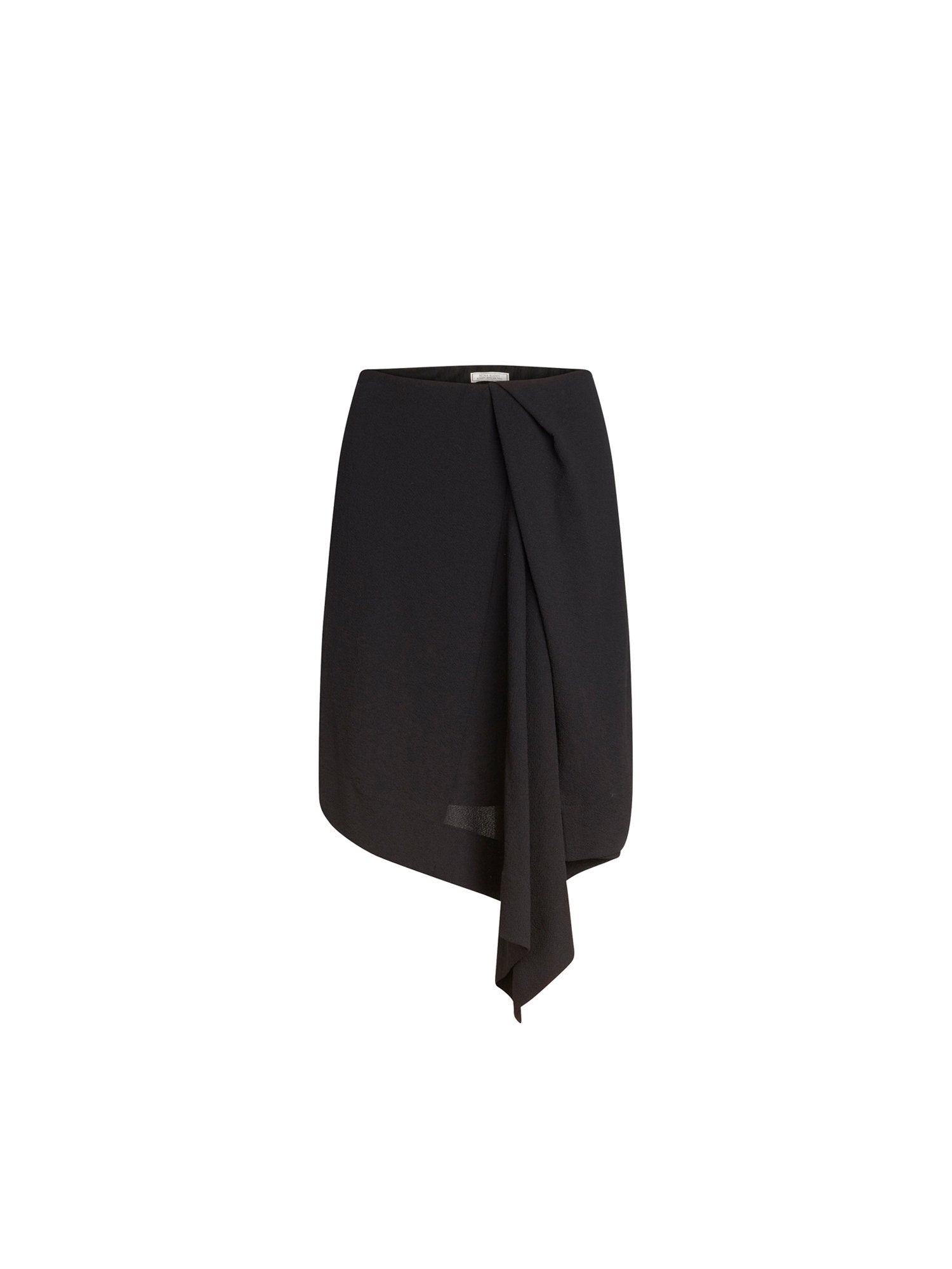 Jupe courte en crepon fluide - Noir