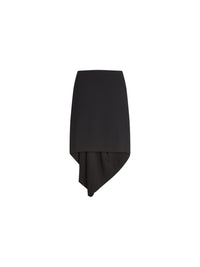 Jupe courte en crepon fluide - Noir