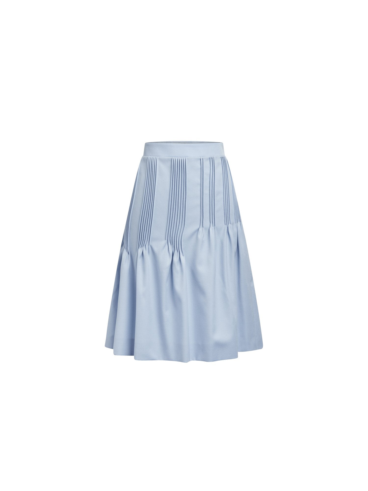 Jupe en gabardine de laine - Bleu Clair
