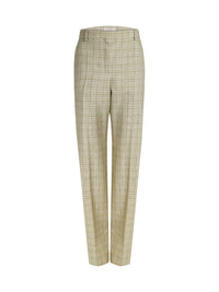 Pantalon en check de laine - Check Jaune