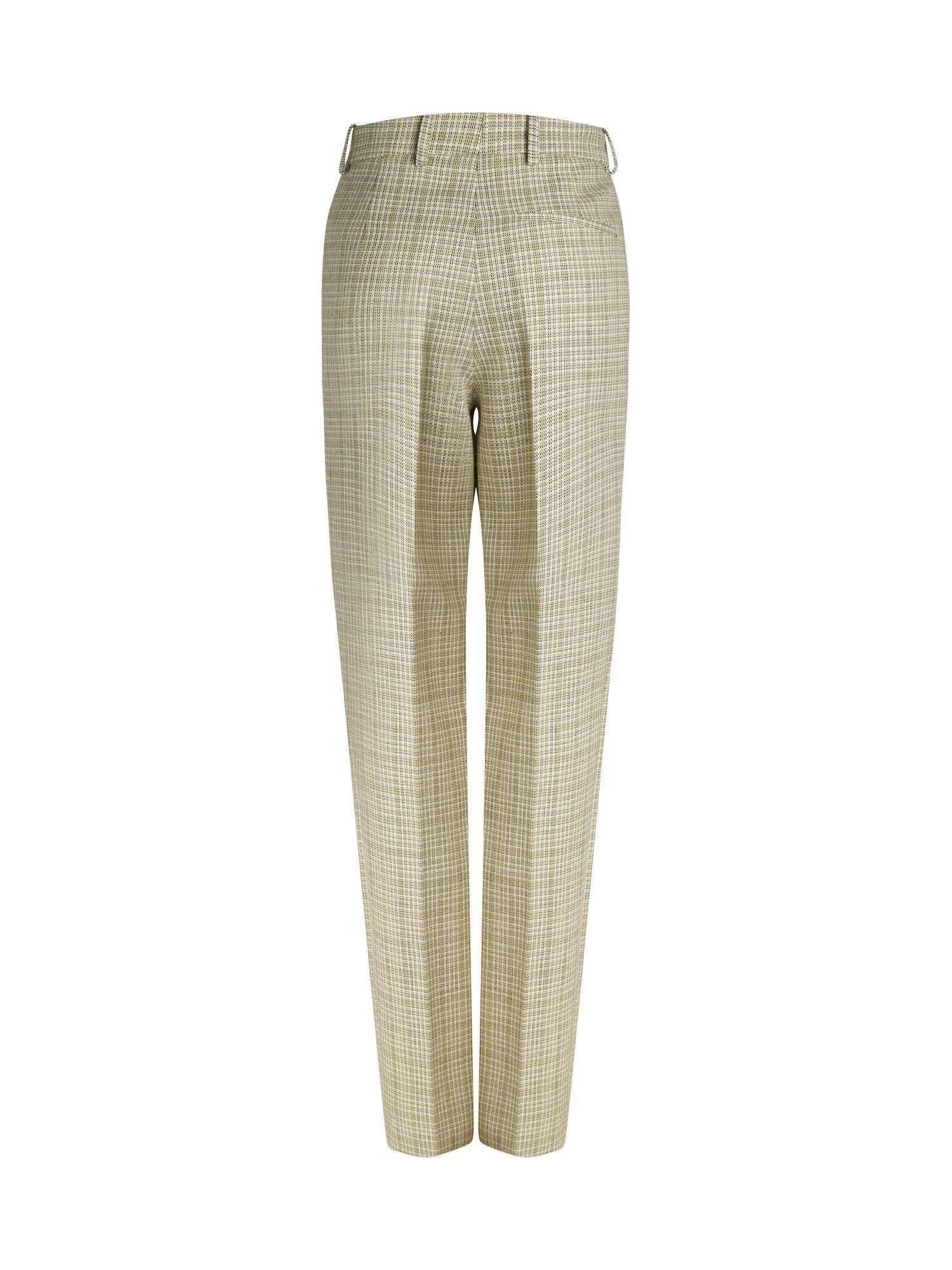 Pantalon en check de laine - Check Jaune