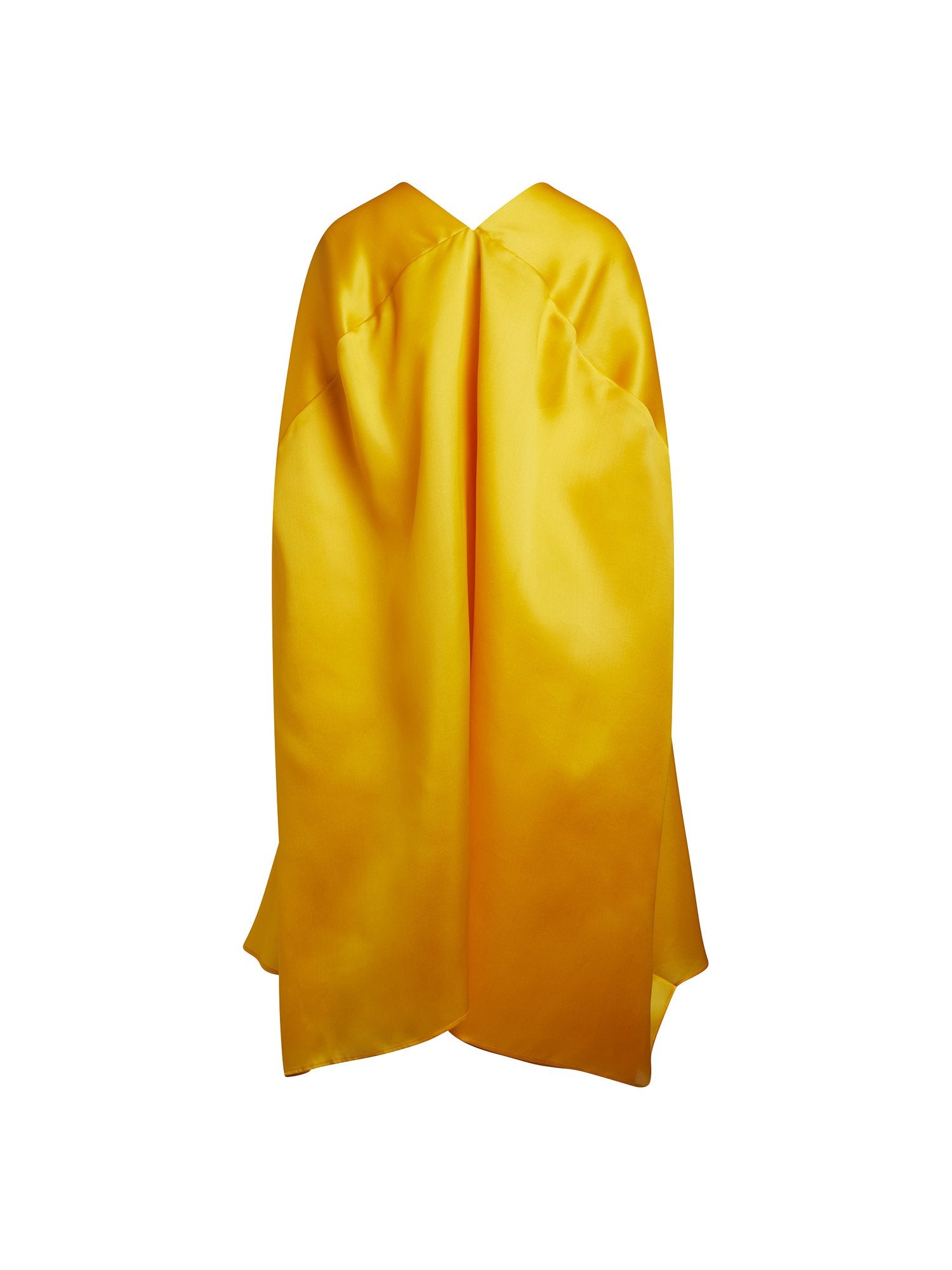 Robe cape en satin de soie - Curcuma