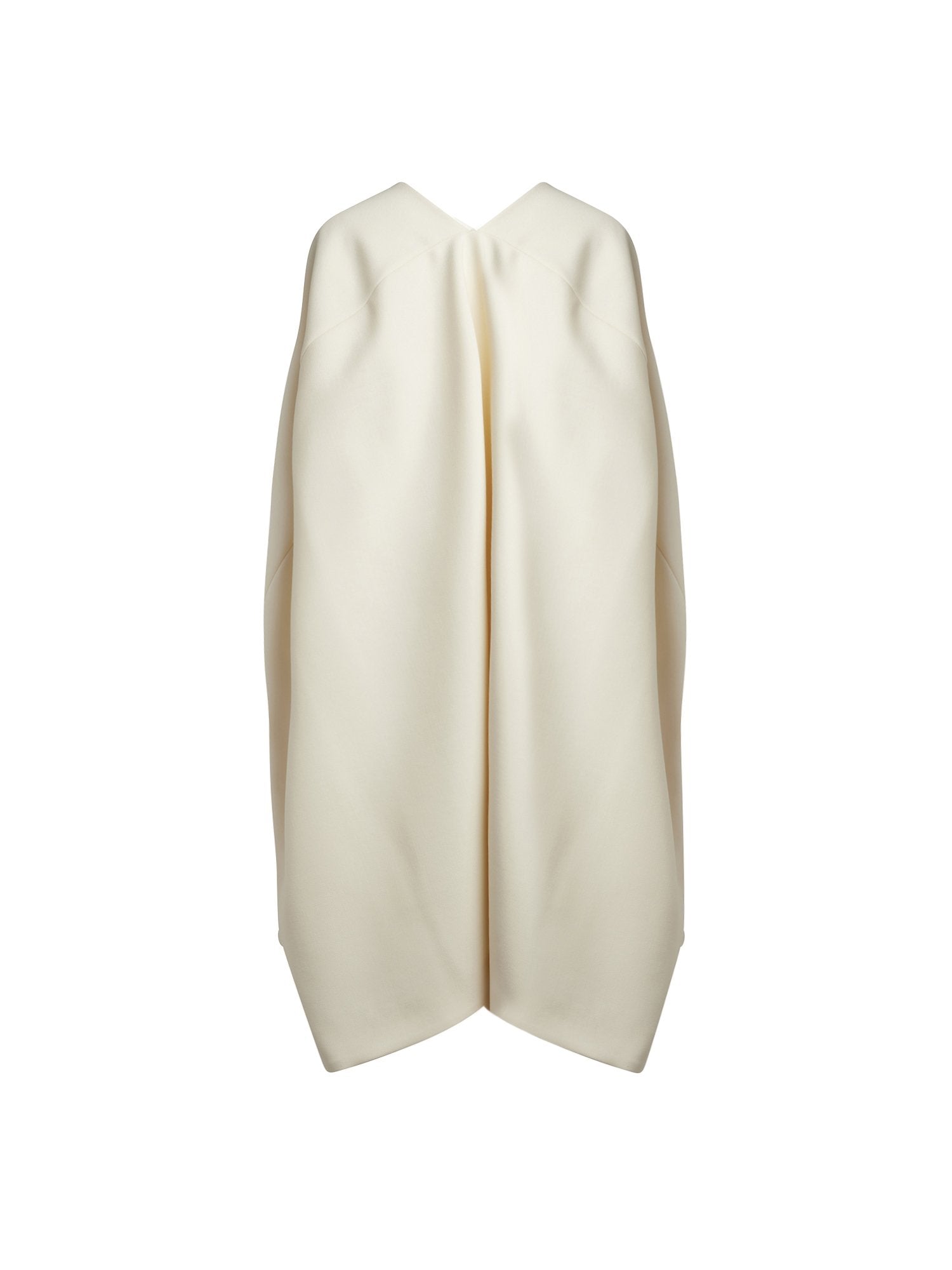 Robe cape en gabardine de laine - Naturel
