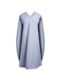 Robe cape gabardine en laine - Bleu Clair