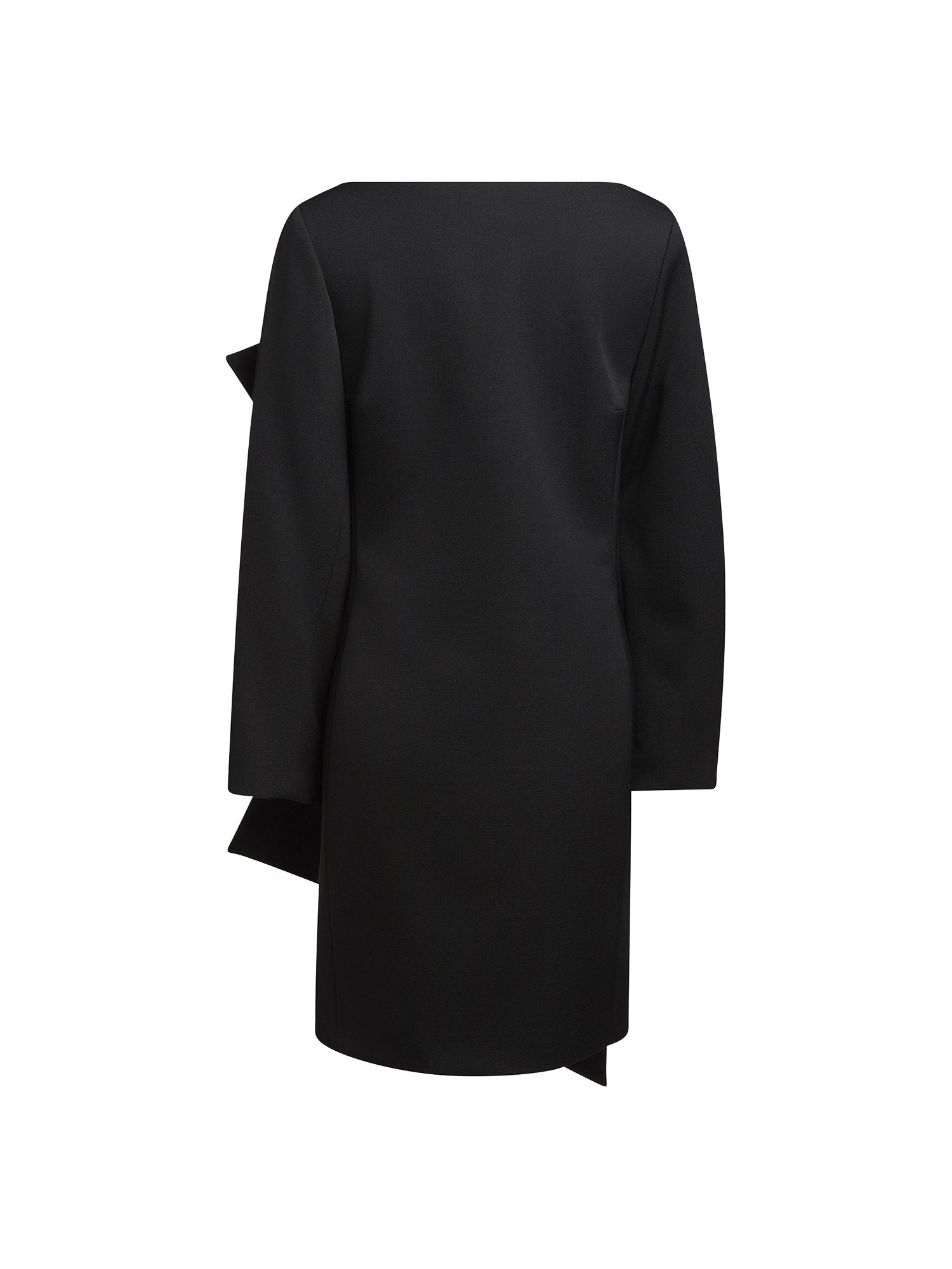 Robe courte en drap de laine - Noir