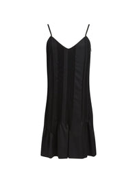 Robe courte à fines bretelles  - Noir