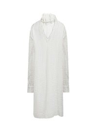 Robe courte en soie rayée - Rayures