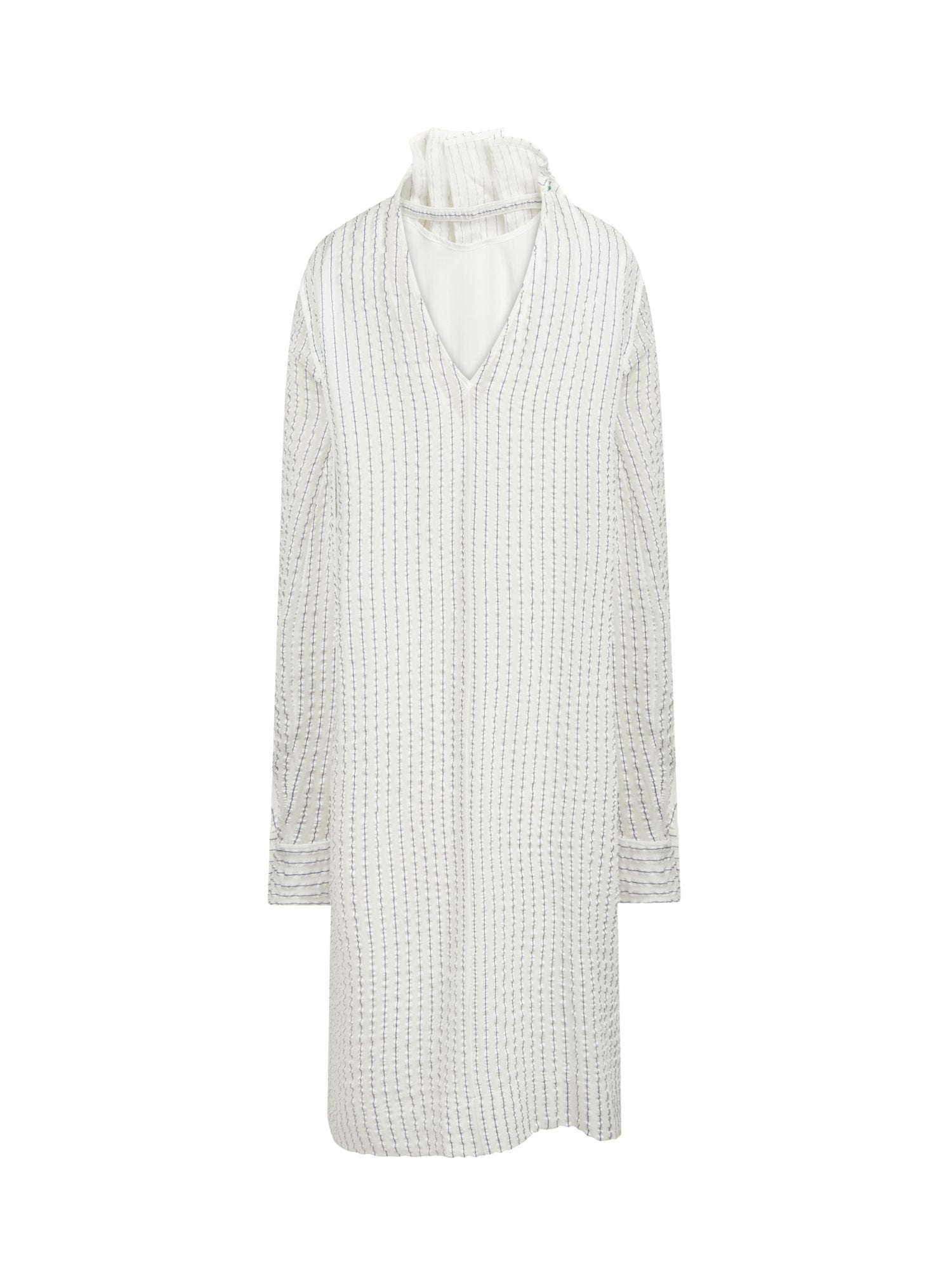 Robe courte en soie rayée - Rayures