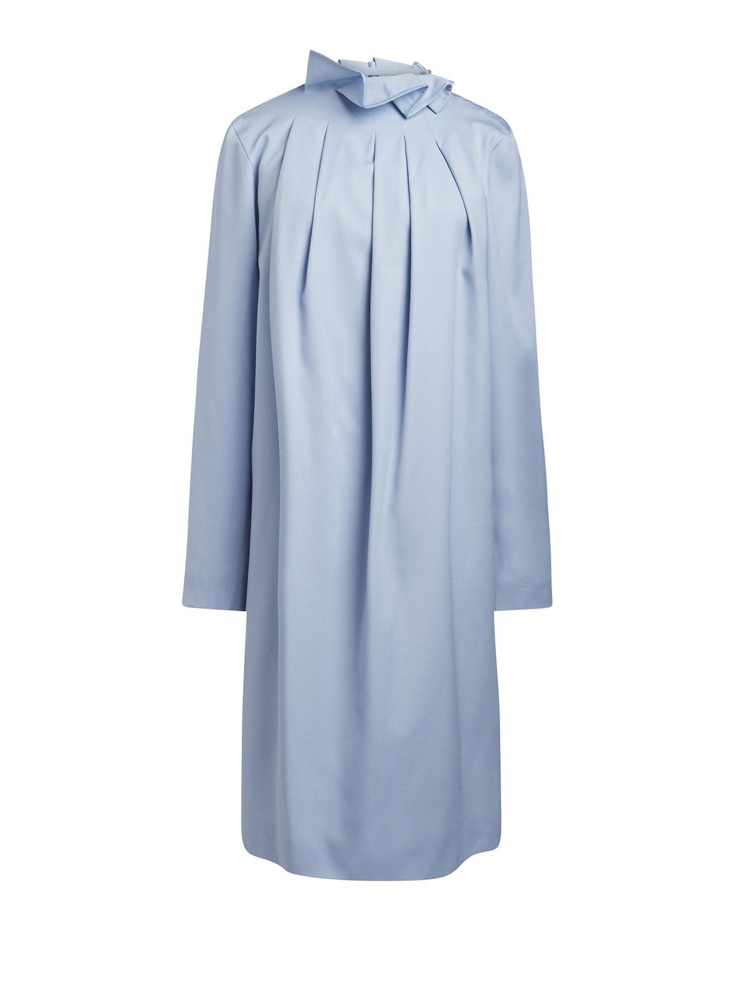 Robe manches longues gabardine - Bleu Clair