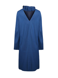 Robe manches longues gabardine - Bleu Petrole
