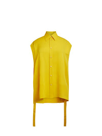 Top manches longues en crepe de soie - Curcuma