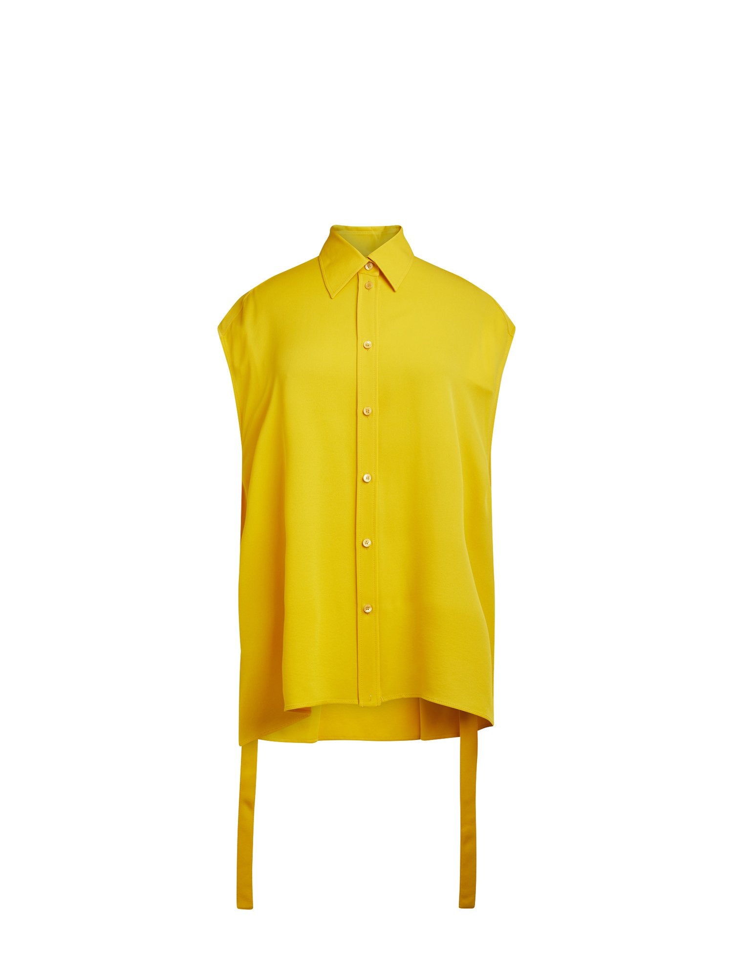 Top manches longues en crepe de soie - Curcuma