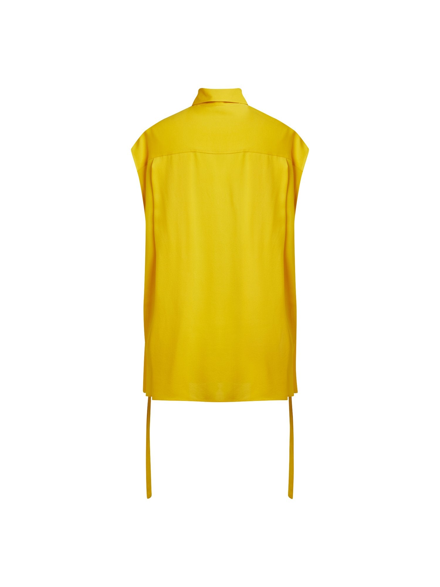 Top manches longues en crepe de soie - Curcuma
