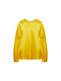 Top oversize en satin de soie - Curcuma