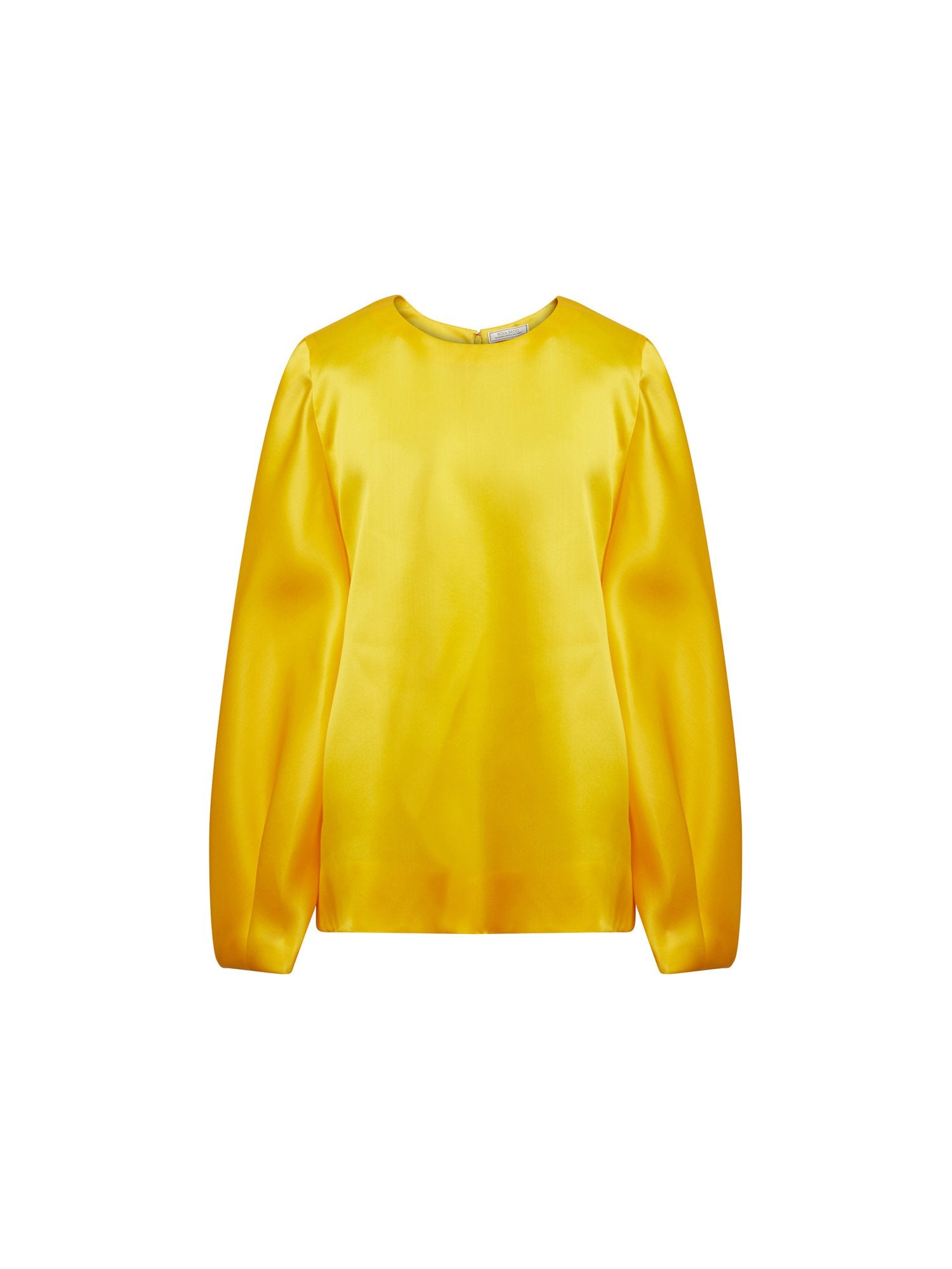 Top oversize en satin de soie - Curcuma