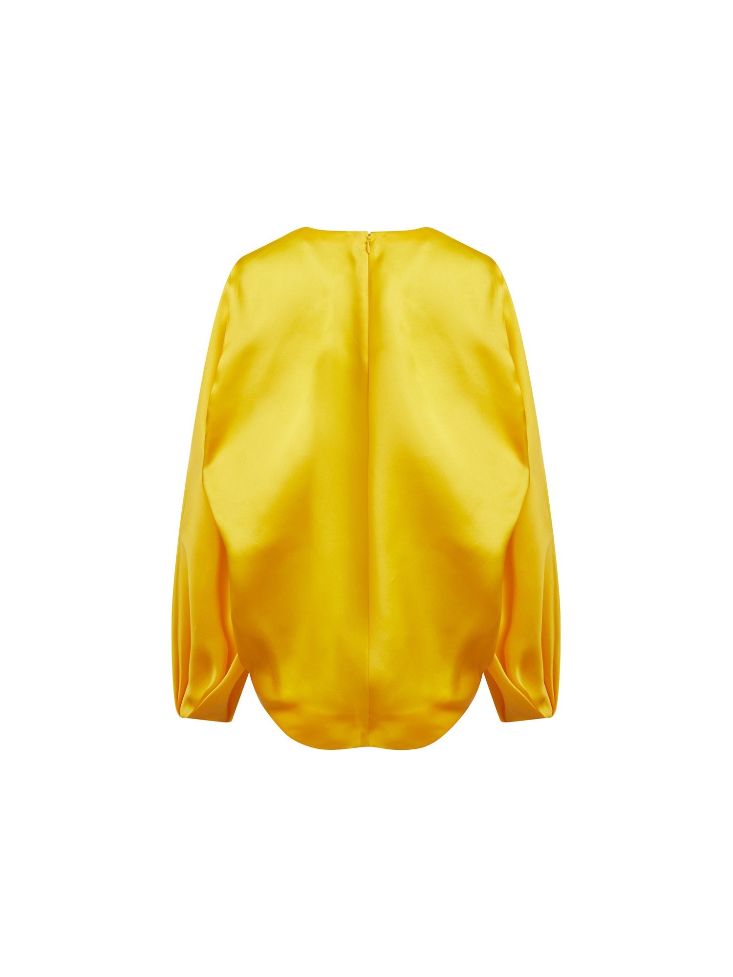 Top oversize en satin de soie - Curcuma