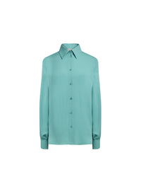Chemisier en crepe de soie - Vert Menthe