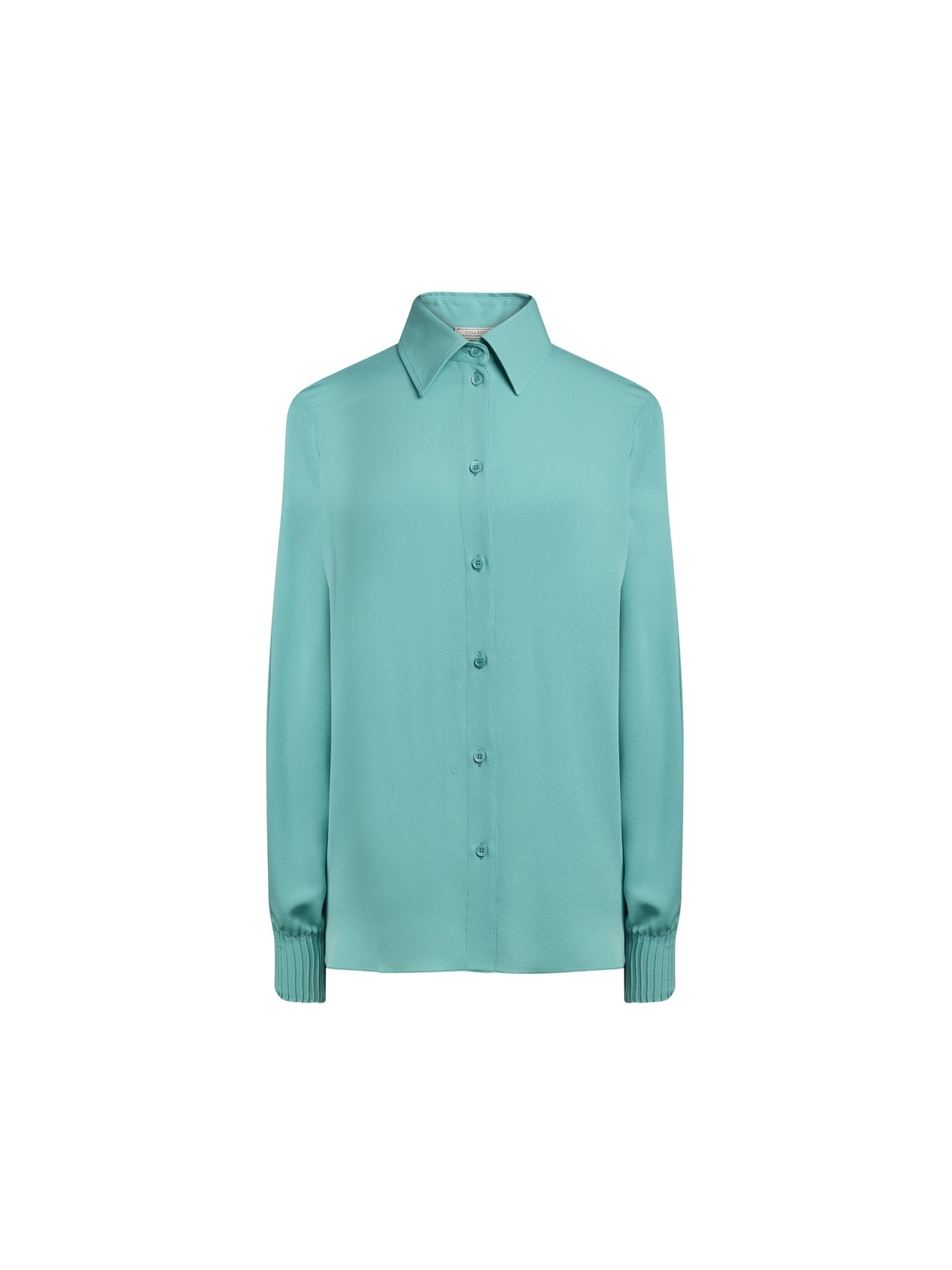 Chemisier en crepe de soie - Vert Menthe