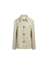 Veste en check de laine - Check Jaune