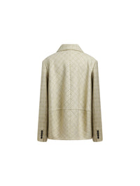 Veste en check de laine - Check Jaune