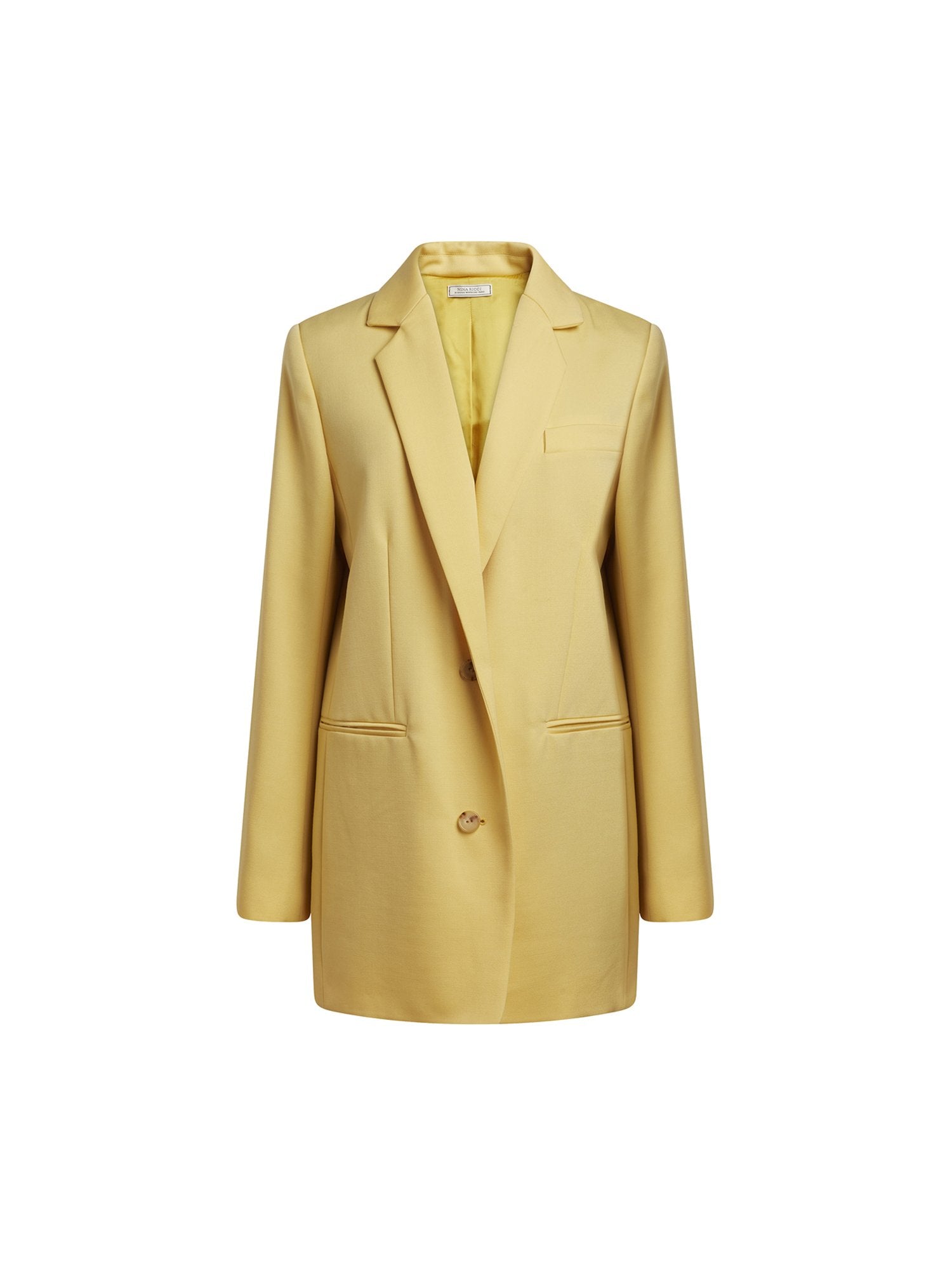 Veste de costume en drap de laine - Miel