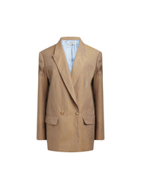 Veste de costume en lin & laine - Chine Orange