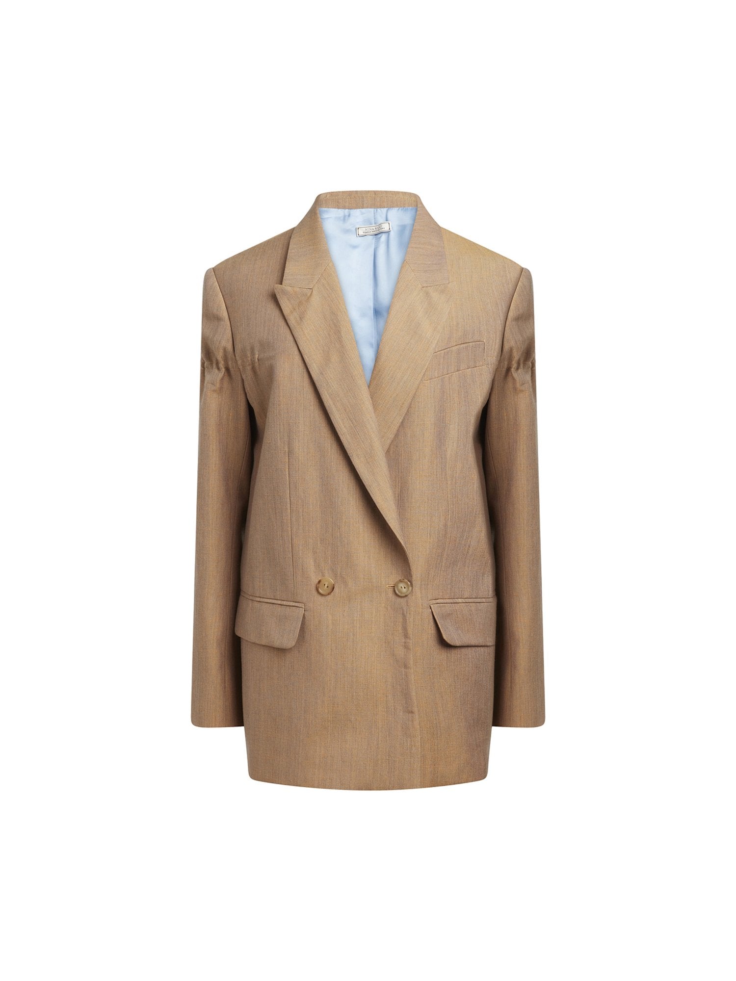 Veste de costume en lin & laine - Chine Orange