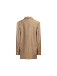 Veste de costume en lin & laine - Chine Orange