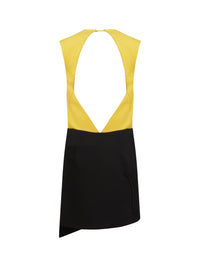 Robe dos nu bicolore - Curcuma & Noir
