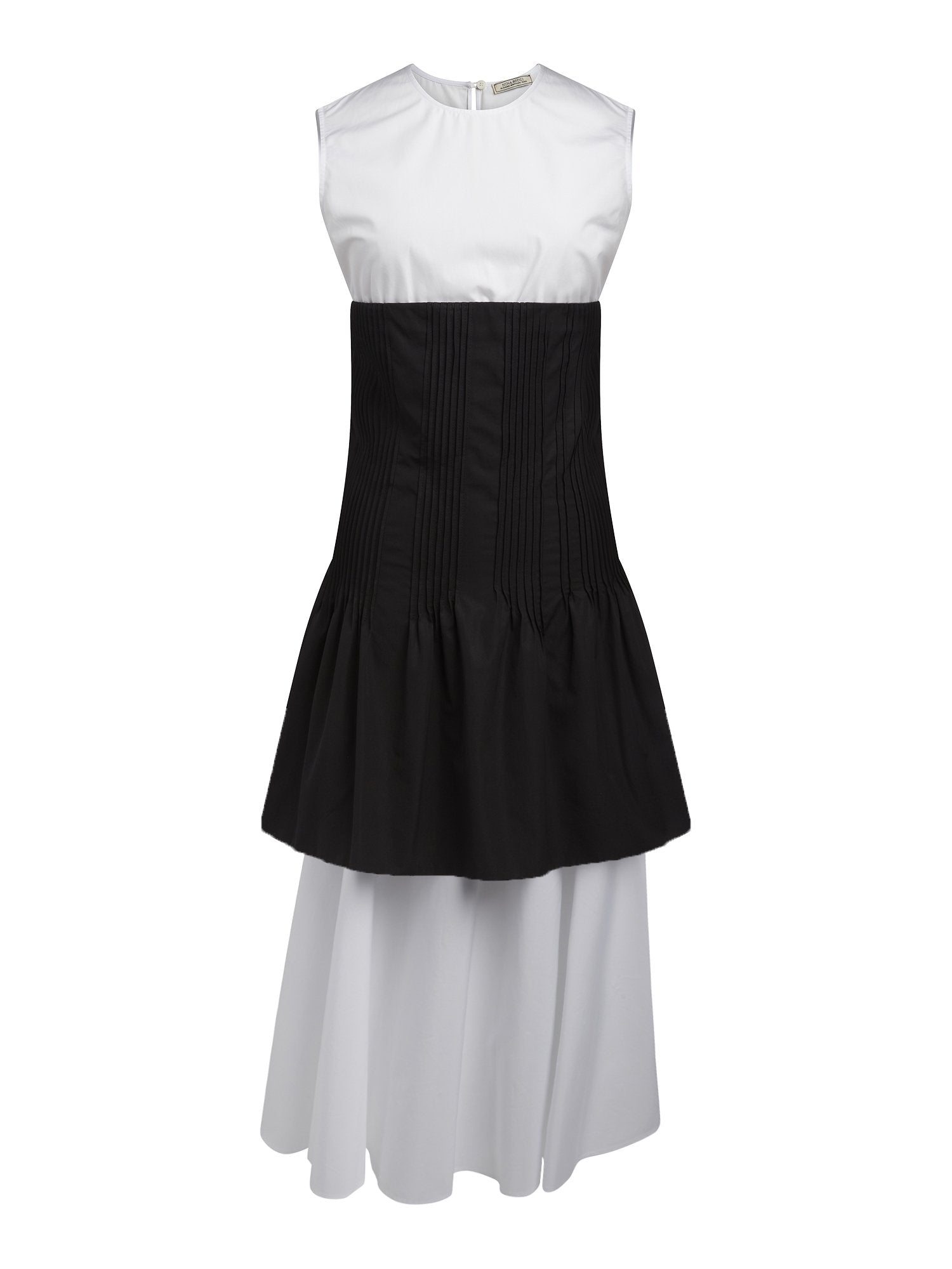 Robe bicolore en popeline de coton - Black & White