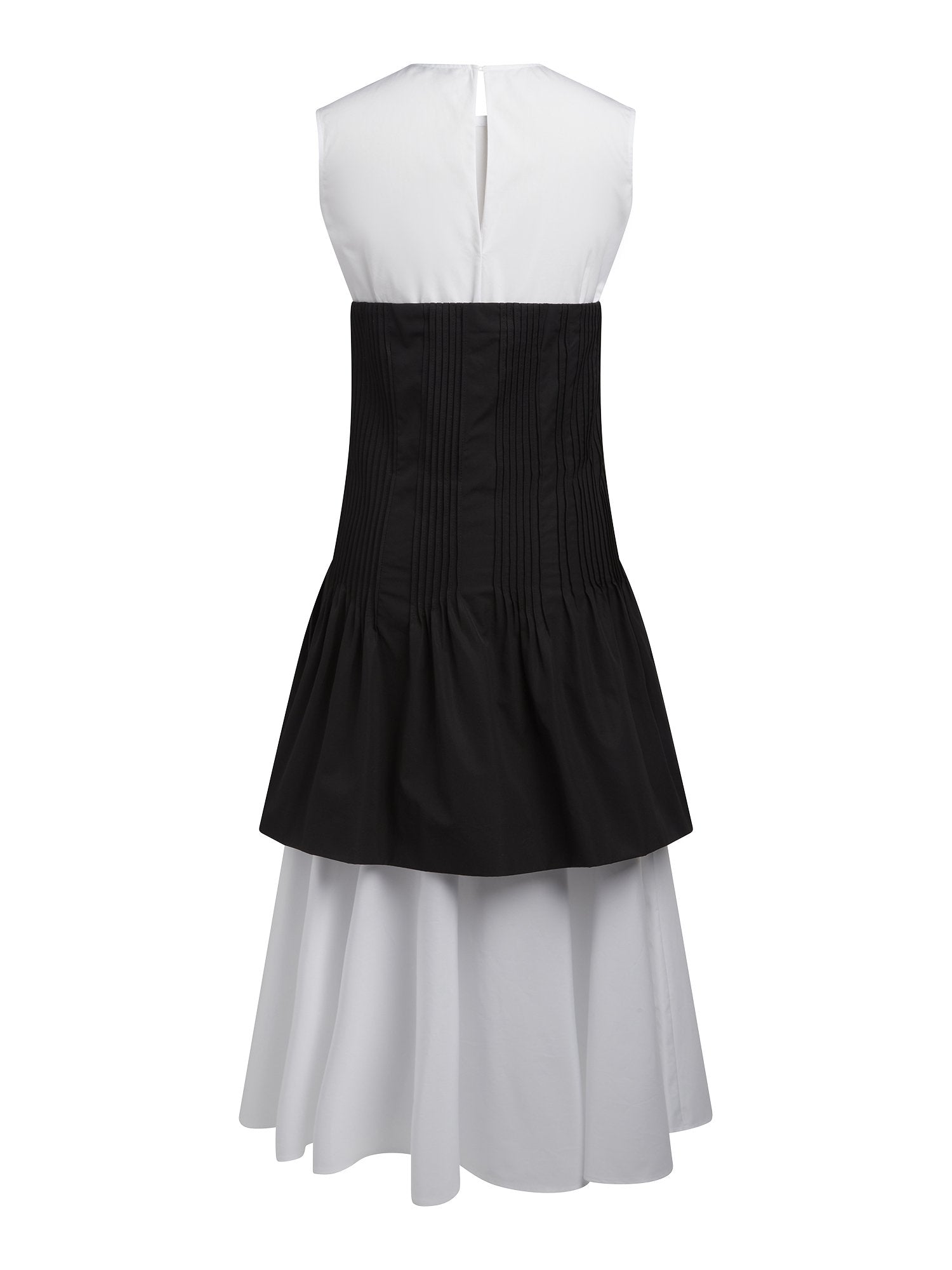 Robe bicolore en popeline de coton - Black & White