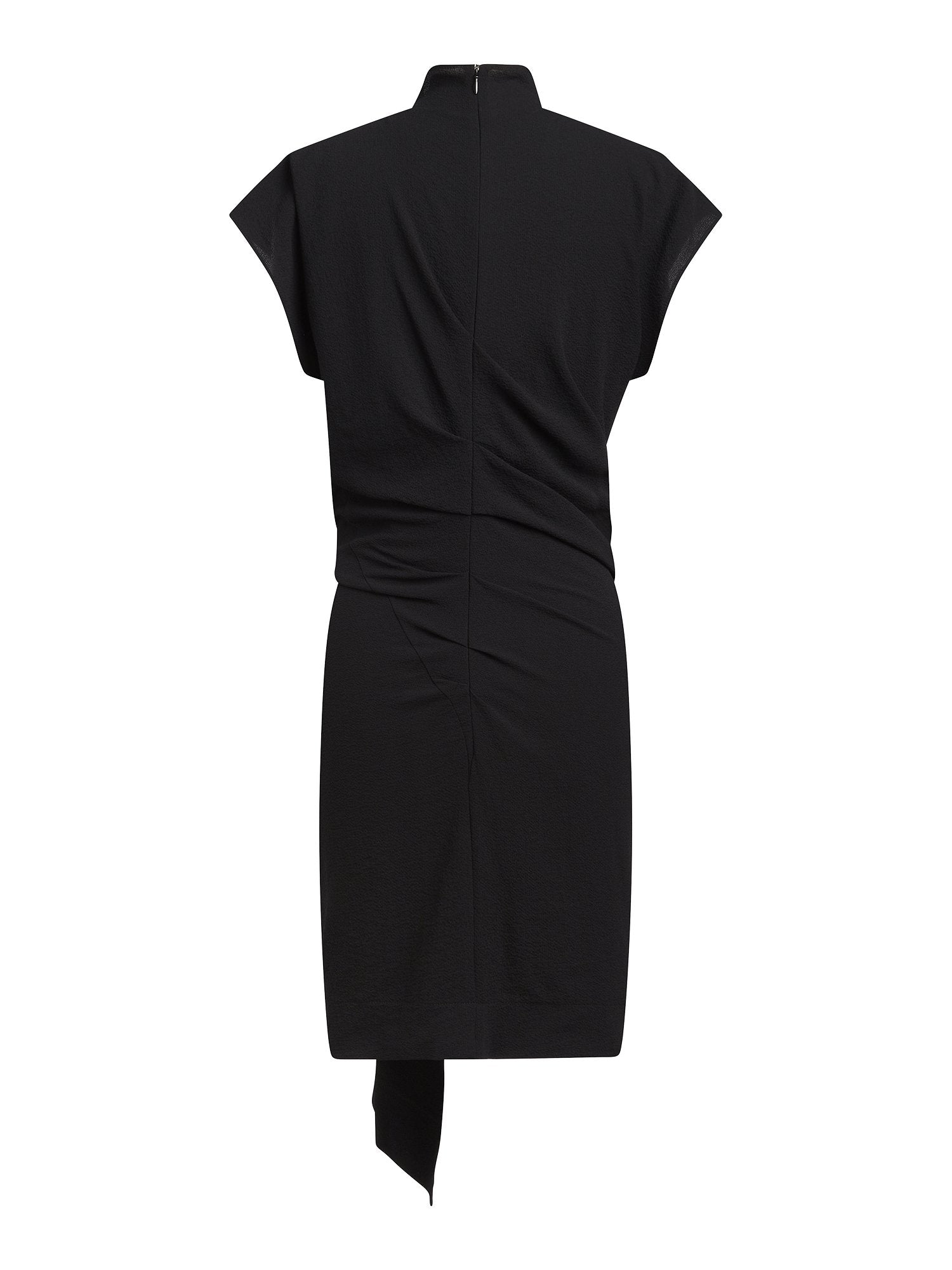 Robe drapée en crepon - Noir