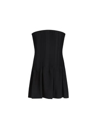 Top sans manche en soie crepe de chine - Black & Off-White