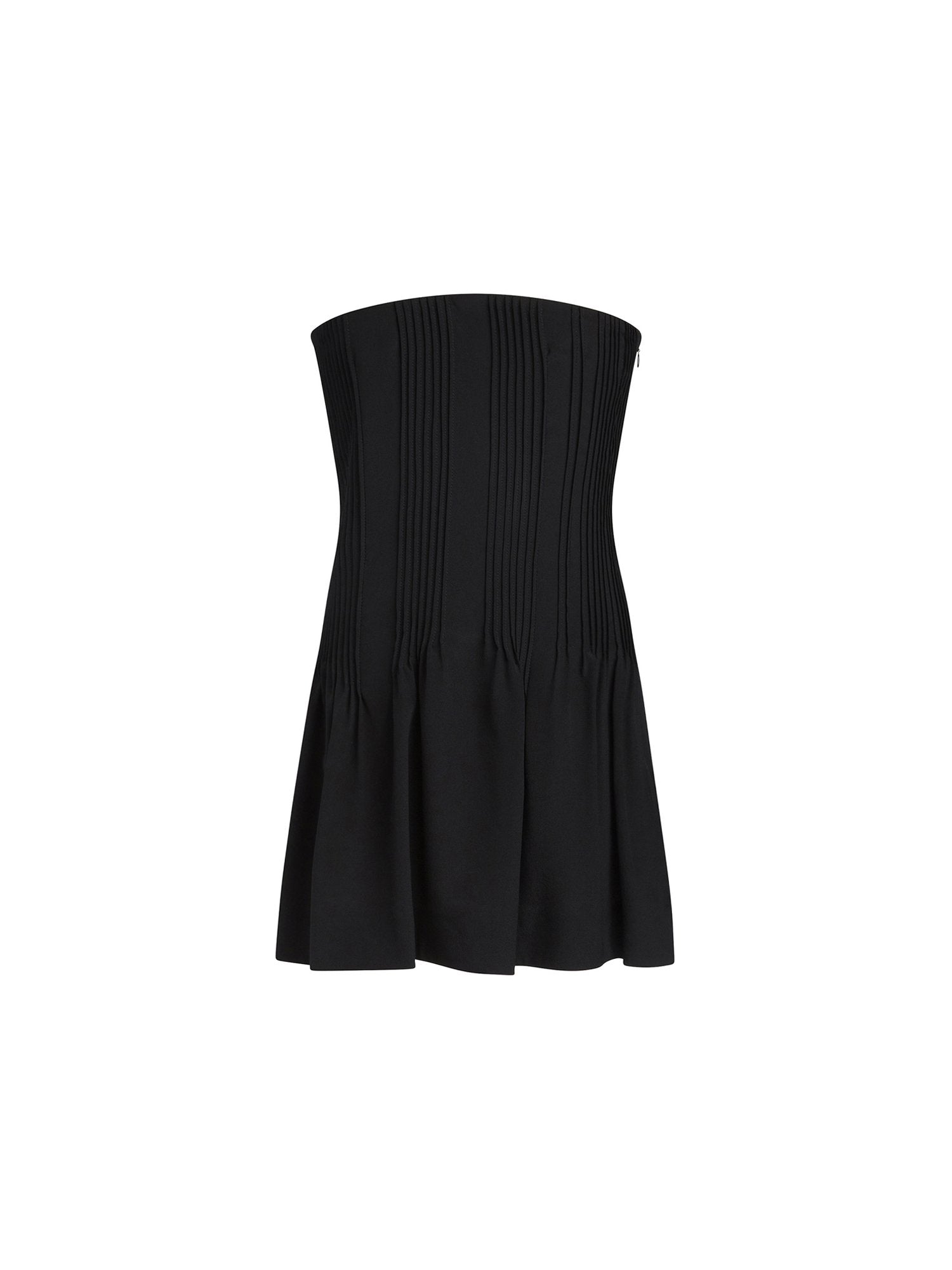 Top sans manche en soie crepe de chine - Black & Off-White